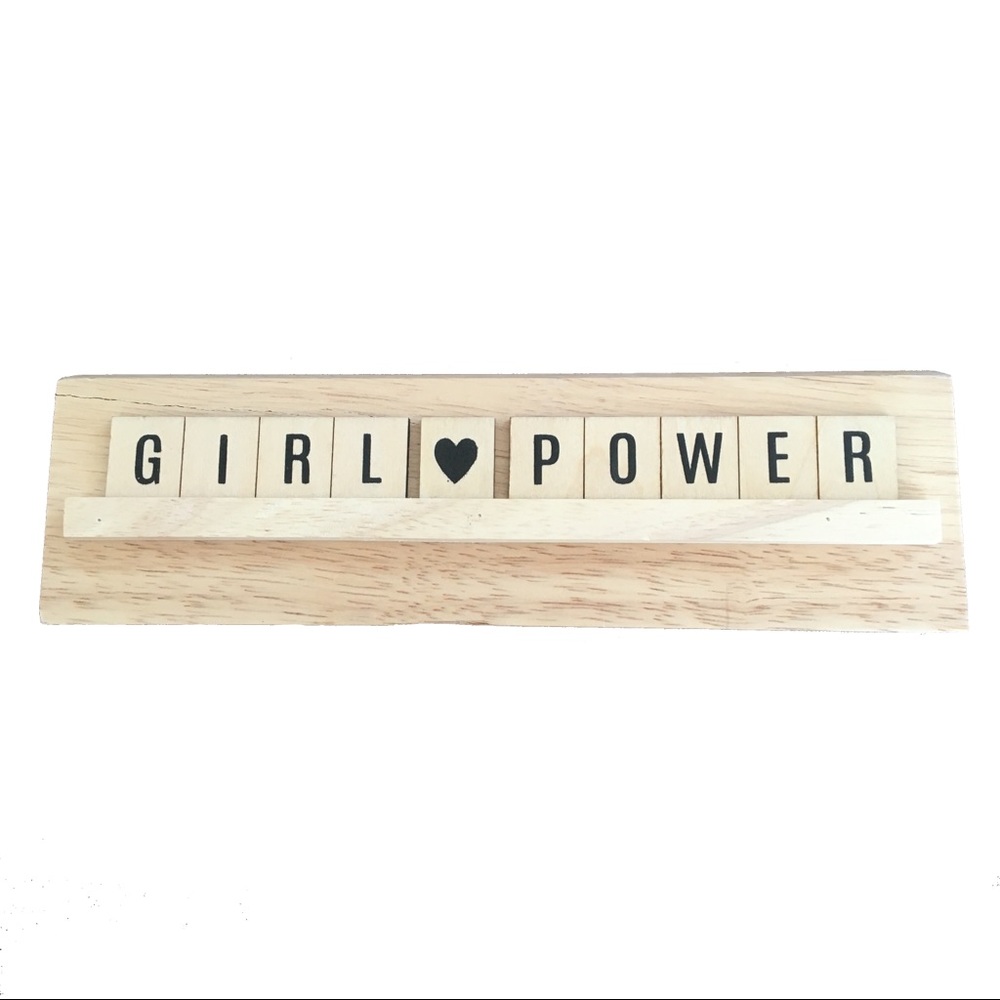 Girl Power Scrabble Desk Sign/Decor